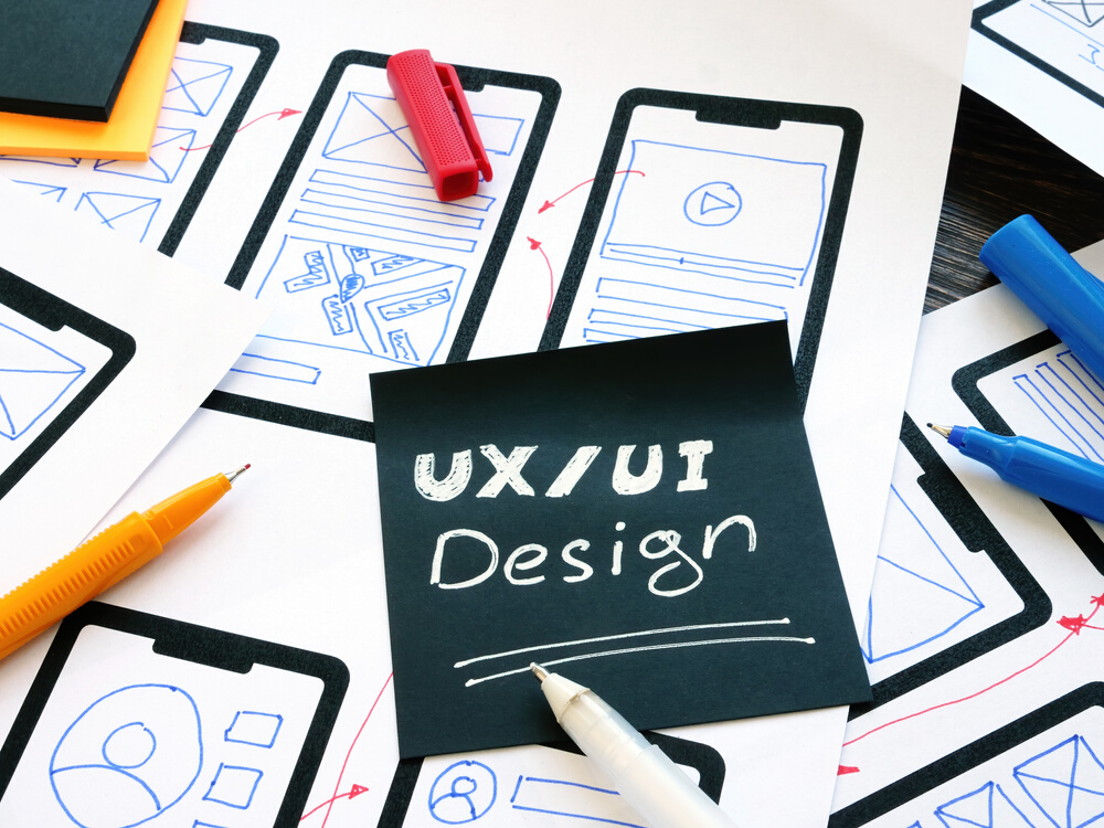 UX UI design concept. Samples of a mobile web application.